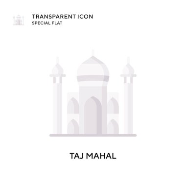 Taj mahal vektör simgesi. Düz çizim. EPS 10 vektörü.