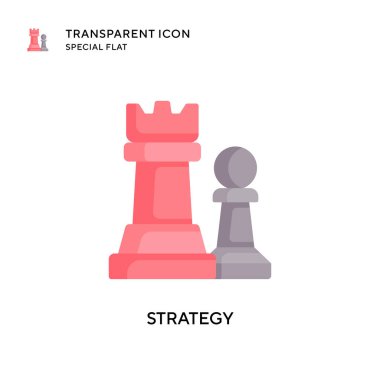 Strateji vektör simgesi. Düz çizim. EPS 10 vektörü.