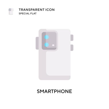 Akıllı telefon vektör simgesi. Düz çizim. EPS 10 vektörü.