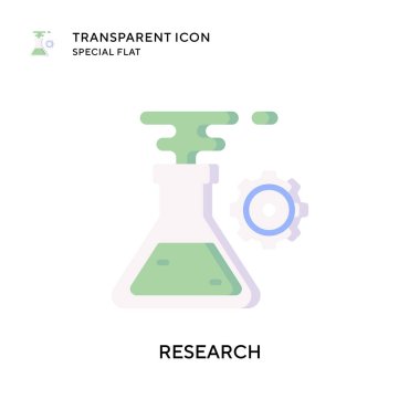 Araştırma vektör simgesi. Düz çizim. EPS 10 vektörü.