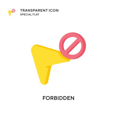 Yasak vektör simgesi. Düz çizim. EPS 10 vektörü.