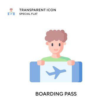 Giriş kartı vektör simgesi. Düz çizim. EPS 10 vektörü.