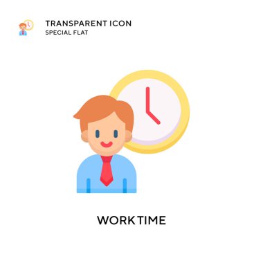 Çalışma zamanı vektör simgesi. Düz çizim. EPS 10 vektörü.