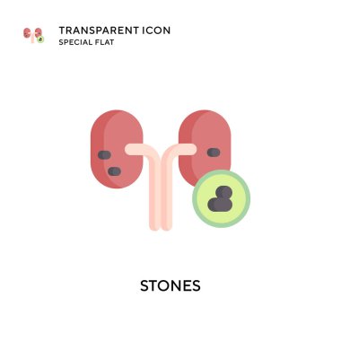 Taşın vektör simgesi. Düz çizim. EPS 10 vektörü.