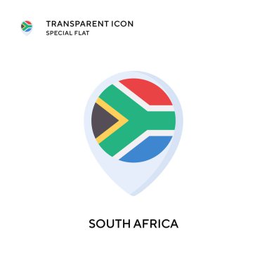 Güney Afrika vektör ikonu. Düz çizim. EPS 10 vektörü.