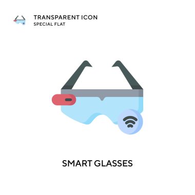 Akıllı gözlük vektör simgesi. Düz çizim. EPS 10 vektörü.