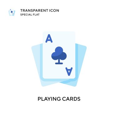 Kart vektör simgesi oynanıyor. Düz çizim. EPS 10 vektörü.