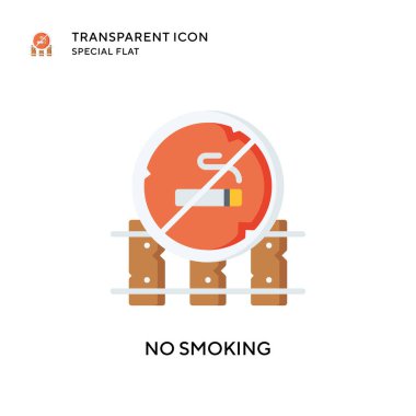 Dumanı tüten vektör simgesi yok. Düz çizim. EPS 10 vektörü.