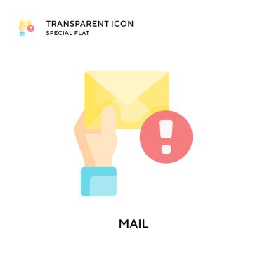 Posta vektör simgesi. Düz çizim. EPS 10 vektörü.