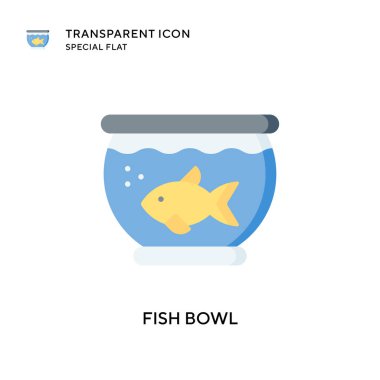 Balık kasesi vektör simgesi. Düz çizim. EPS 10 vektörü.