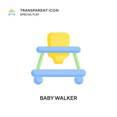 Bebek gezdirici vektör simgesi. Düz çizim. EPS 10 vektörü.