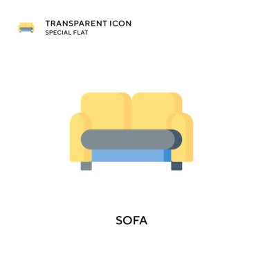 Koltuk vektör simgesi. Düz çizim. EPS 10 vektörü.