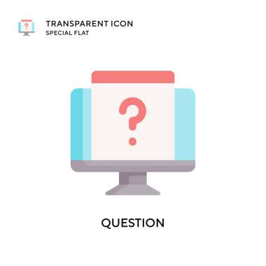 Soru vektör simgesi. Düz çizim. EPS 10 vektörü.