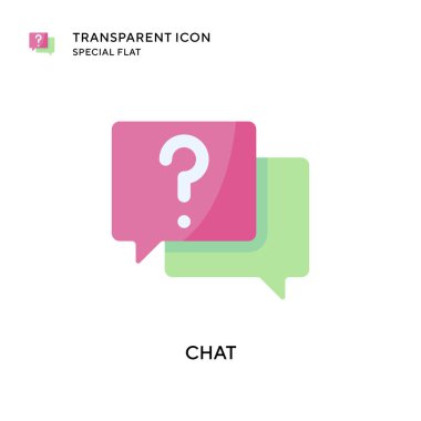 Sohbet vektörü simgesi. Düz çizim. EPS 10 vektörü.