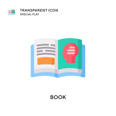 Kitap vektör simgesi. Düz çizim. EPS 10 vektörü.