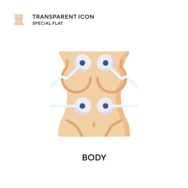 Vücut vektör simgesi. Düz çizim. EPS 10 vektörü.