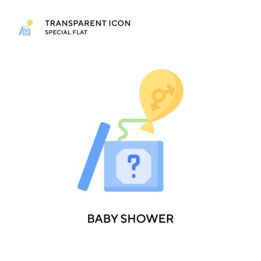 Bebek duş vektör simgesi. Düz çizim. EPS 10 vektörü.