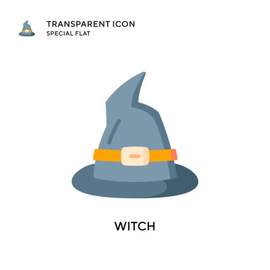 Cadı vektör simgesi. Düz çizim. EPS 10 vektörü.