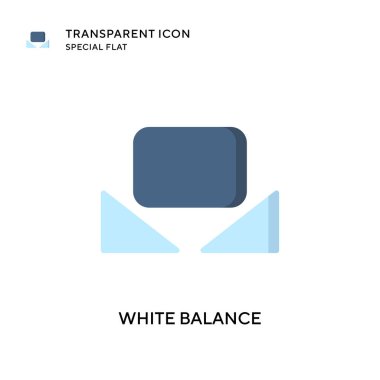 Beyaz denge vektör simgesi. Düz çizim. EPS 10 vektörü.