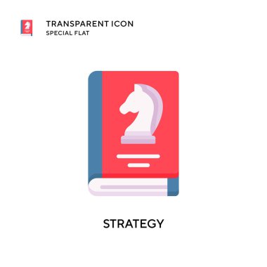 Strateji vektör simgesi. Düz çizim. EPS 10 vektörü.