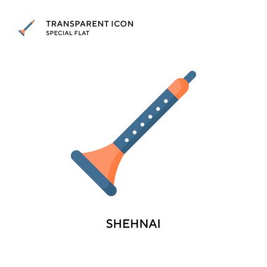 Shehnai vektör simgesi. Düz çizim. EPS 10 vektörü.