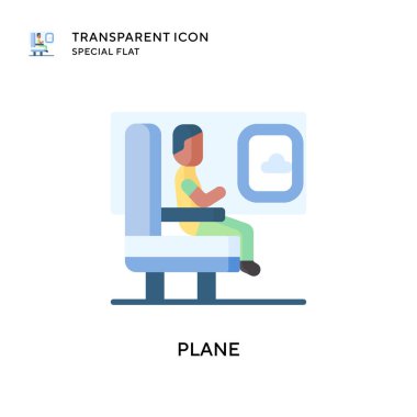 Düzlem vektör simgesi. Düz çizim. EPS 10 vektörü.