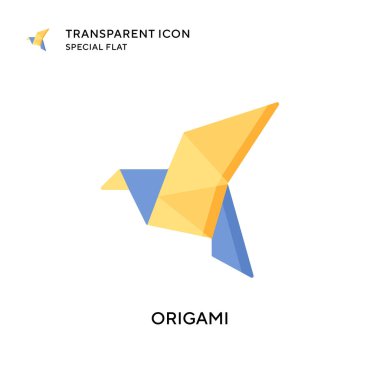 Origami vektör simgesi. Düz çizim. EPS 10 vektörü.