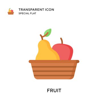 Meyve vektörü simgesi. Düz çizim. EPS 10 vektörü.