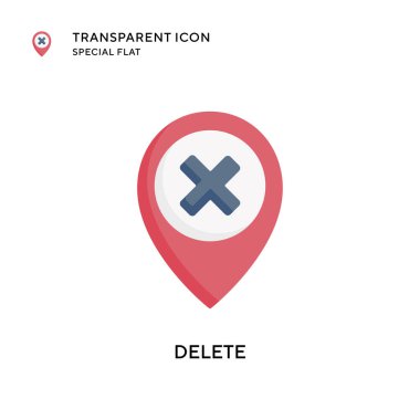 Vektör simgesini sil. Düz çizim. EPS 10 vektörü.