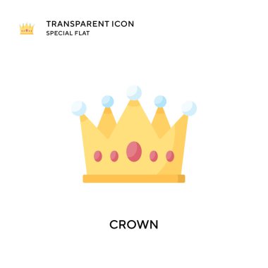 Crown vektör simgesi. Düz çizim. EPS 10 vektörü.