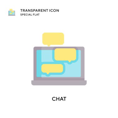 Sohbet vektörü simgesi. Düz çizim. EPS 10 vektörü.