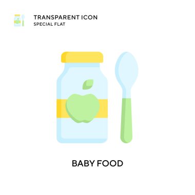 Bebek maması ikonu. Düz çizim. EPS 10 vektörü.