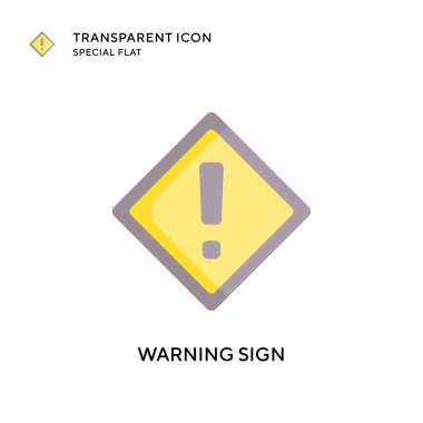 Uyarı işareti vektör simgesi. Düz çizim. EPS 10 vektörü.