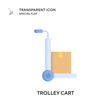Tramvay taşıyıcı ikonu. Düz çizim. EPS 10 vektörü.