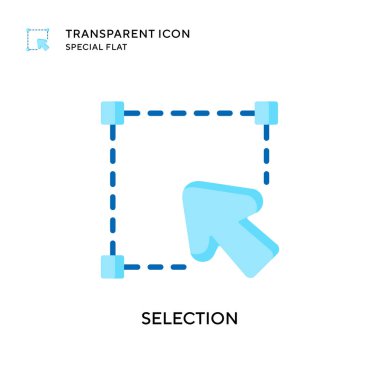 Seçim vektör simgesi. Düz çizim. EPS 10 vektörü.