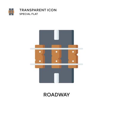 Yol vektör simgesi. Düz çizim. EPS 10 vektörü.
