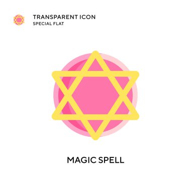 Sihirli büyü vektör simgesi. Düz çizim. EPS 10 vektörü.