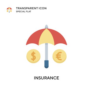 Sigorta vektör simgesi. Düz çizim. EPS 10 vektörü.