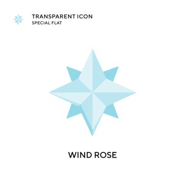 Rüzgar gül vektör simgesi. Düz çizim. EPS 10 vektörü.