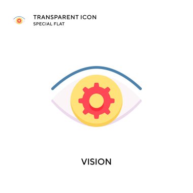 Vizyon vektör simgesi. Düz çizim. EPS 10 vektörü.