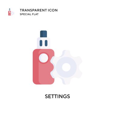 Ayarlar vektör simgesi. Düz çizim. EPS 10 vektörü.