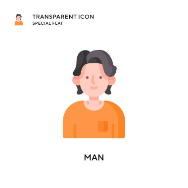 İnsan vektör simgesi. Düz çizim. EPS 10 vektörü.