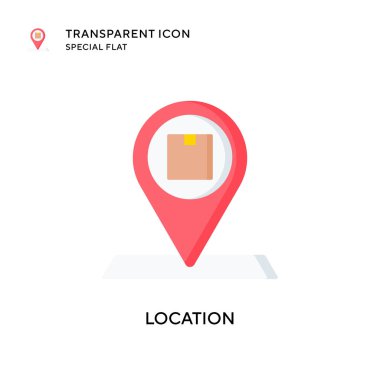 Konum vektör simgesi. Düz çizim. EPS 10 vektörü.