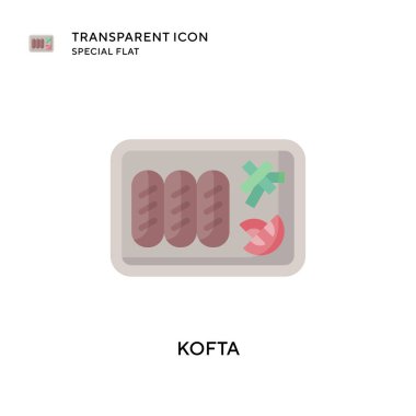 Kofta vektör simgesi. Düz çizim. EPS 10 vektörü.