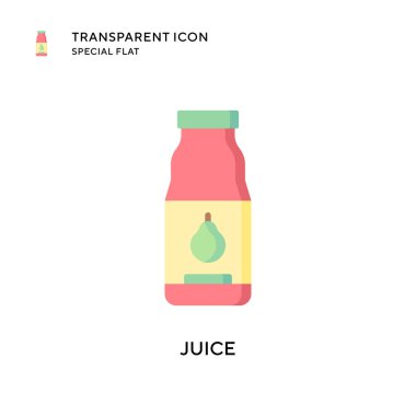 Meyve suyu vektörü ikonu. Düz çizim. EPS 10 vektörü.