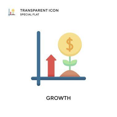 Büyüme vektör simgesi. Düz çizim. EPS 10 vektörü.