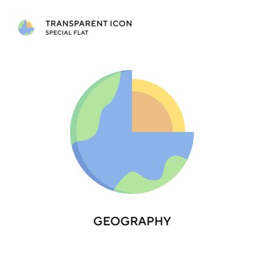 Coğrafya vektör simgesi. Düz çizim. EPS 10 vektörü.