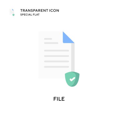 Dosya vektör simgesi. Düz çizim. EPS 10 vektörü.