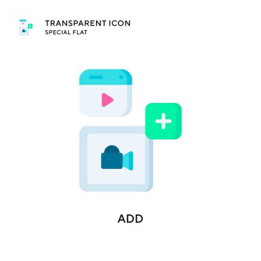 Vektör simgesi ekle. Düz çizim. EPS 10 vektörü.