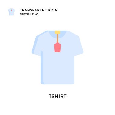 Tshirt vektör simgesi. Düz çizim. EPS 10 vektörü.